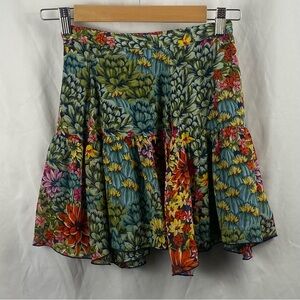 Urban Outfitters Women’s Floral Mini Ruffle Skirt Size Small